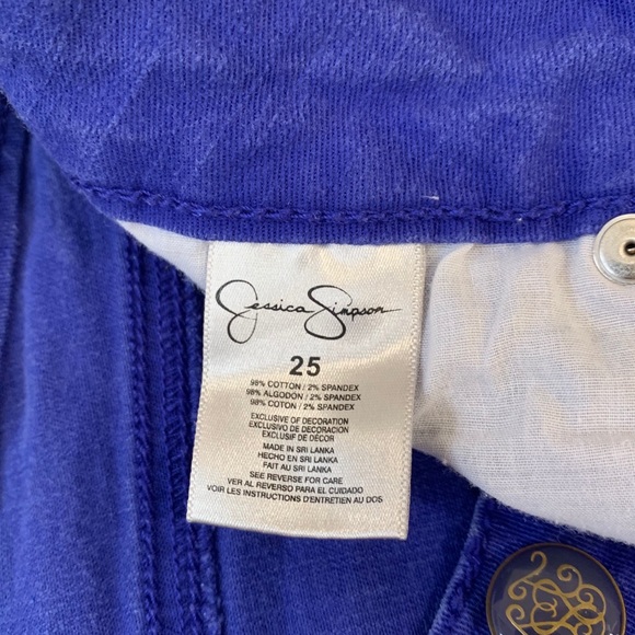 Jessica Simpson raw hem colored denim shorts Sz 25 - Picture 4 of 4